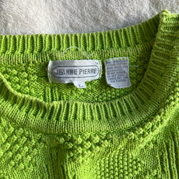 Green Textured Vintage Sweater - Picture 4 of 4